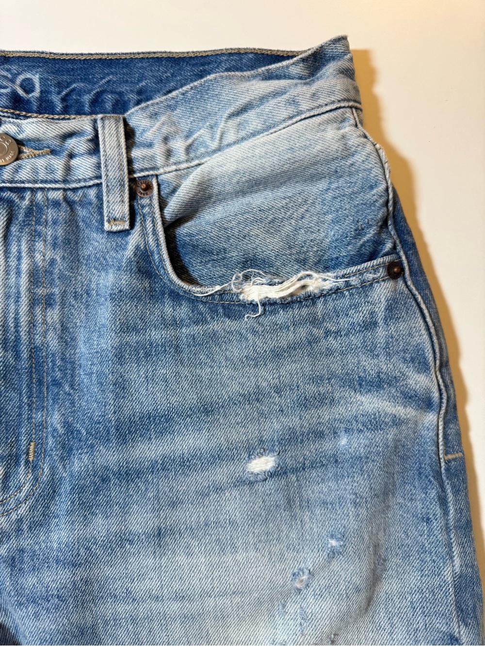 Etica Light Blue Straight-Leg Jeans Size 27 - Picture 6 of 12